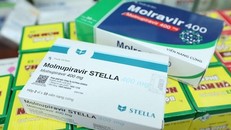 Thuốc Molnupiravir điều trị COVID-19 do Việt Nam sản xuất. (Ảnh: Minh Quyết/TTXVN)