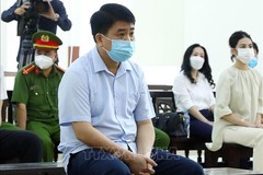 Bị cáo Nguyễn Đức Chung tại phiên tòa phúc thẩm. Ảnh: Phạm Kiên/TTXVN 