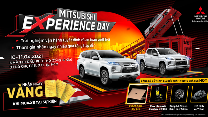 Ngày hội trải nghiệm xe Mitsubishi sắp diễn ra tại TP Hồ Chí Minh