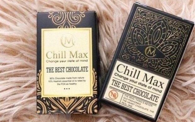 Ma túy ngụy trang dưới dạng chocolate nhãn hiệu Chill Max được bán một cách công khai trên các trang mạng xã hội. (Ảnh: TTXVN phát)