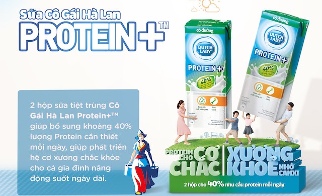 Cô Gái Hà Lan ra mắt sản phẩm sữa tiệt trùng có đường Protein+TM