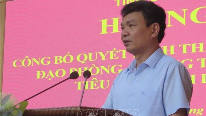Bí thư Tỉnh ủy Lào Cai Đặng Xuân Phong, Trưởng ban phòng, chống tham nhũng, tiêu cực tỉnh Lào Cai phát biểu tại Hội nghị.