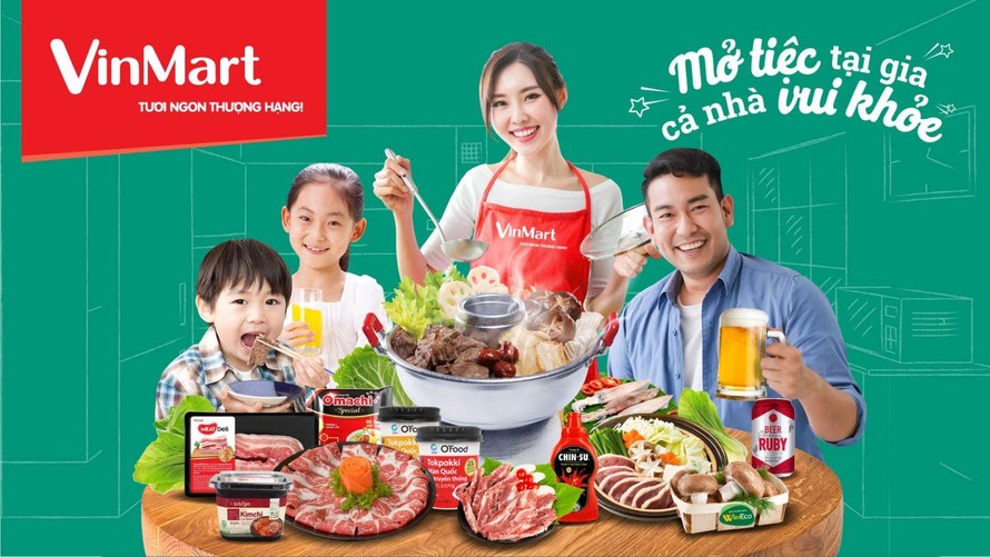 Cùng VinMart/VinMart+ hoàn thiện bữa tiệc tại gia với hàng trăm sản phẩm được khuyến mại giá ‘sốc’