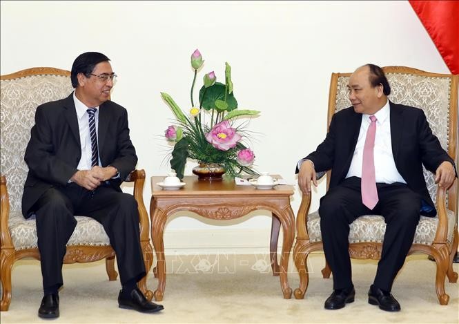 Thủ tướng Nguyễn Xuân Phúc tiếp Đại sứ Nguyễn Phú Bình. Ảnh: Thống Nhất/TTXVN