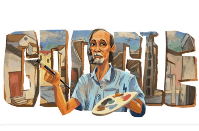 Hình ảnh Bùi Xuân Phái trên Google Doodles ngày 1/9.
