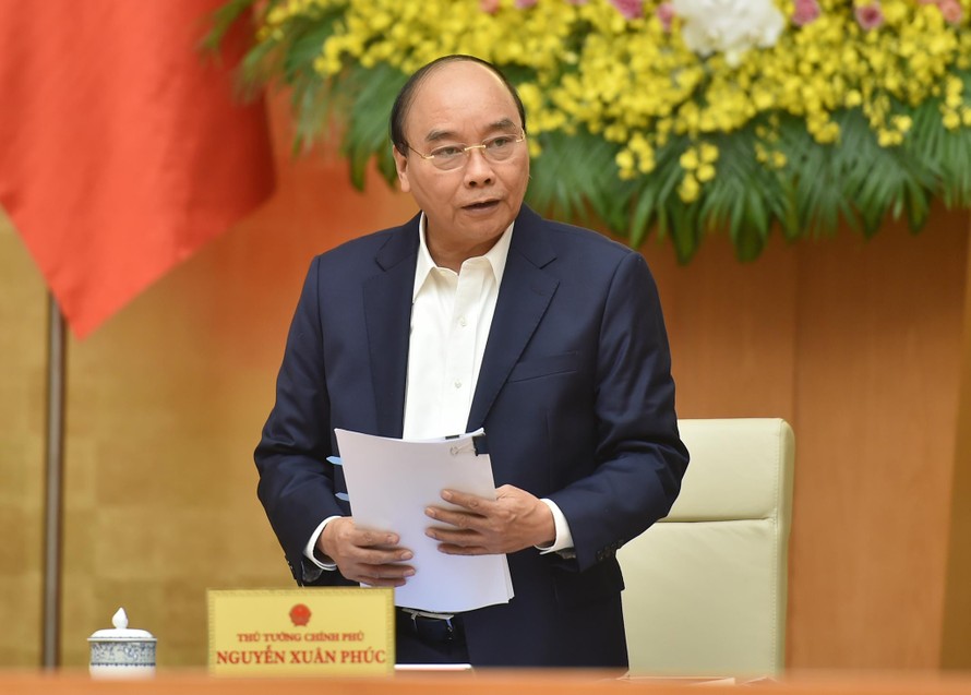 Thủ tướng Nguyễn Xuân Phúc chủ trì phiên họp Chính phủ thường kỳ tháng 12/2020. 