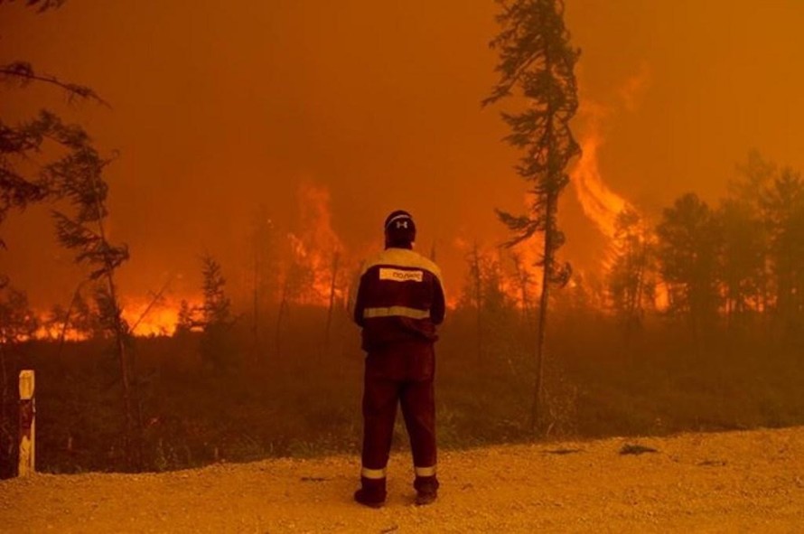 Một đám cháy rừng ở Siberia. (Nguồn: AP)
