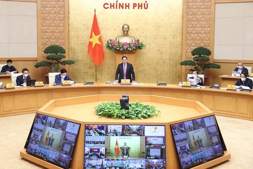 Thủ tướng Chính phủ Phạm Minh Chính chủ trì Hội nghị trực tuyến toàn quốc về đẩy nhanh tiến độ quy hoạch và tham vấn về định hướng Quy hoạch tổng thể quốc gia thời kỳ 2021 - 2030, tầm nhìn đến năm 2050. 
