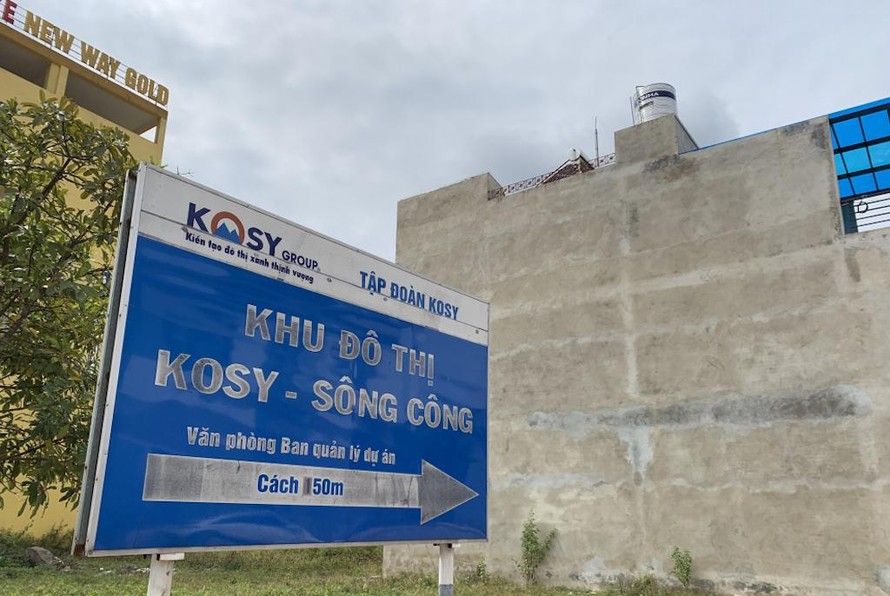 Dự án Khu đô thị Kosy Sông Công (TP. Sông Công, tỉnh Thái Nguyên) cũng nằm trong danh sách các tài sản được Kosy Group mang đi "cắm" để vay tiền ngân hàng.