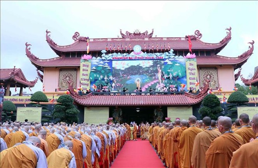 Quang cảnh Đại lễ Phật đản Phật lịch 2566 - dương lịch 2022 tại Thành phố Hồ Chí Minh.