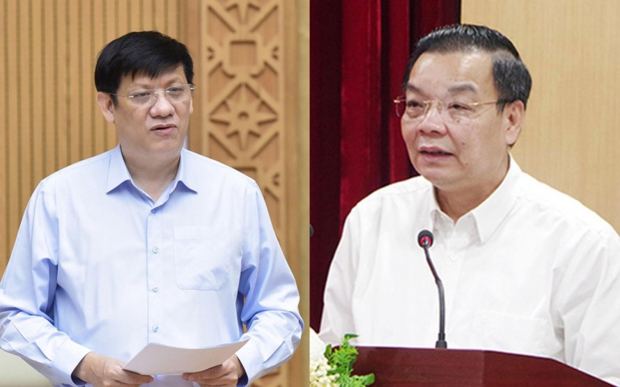 Bộ Chính trị đề nghị Ban Chấp hành Trung ương Đảng xem xét, thi hành kỷ luật ông Chu Ngọc Anh (phải) và ông Nguyễn Thanh Long.