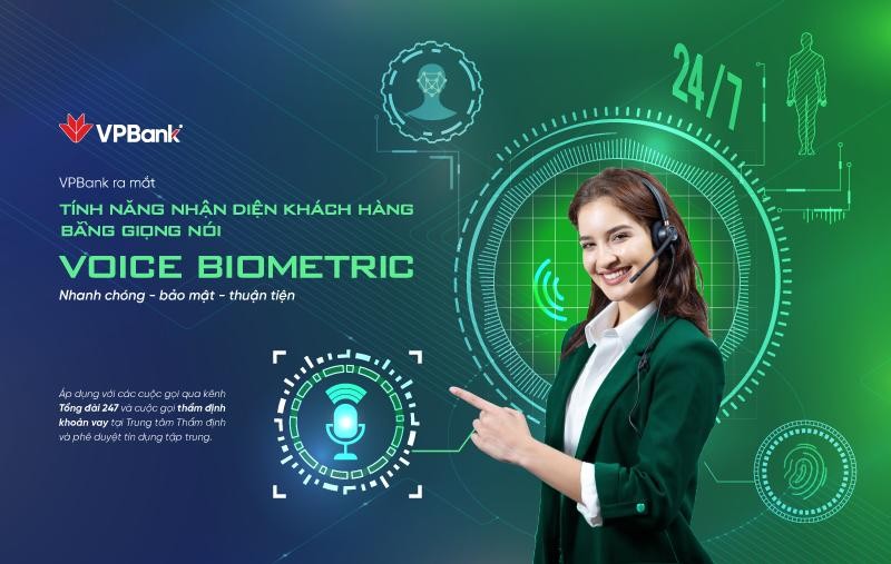 Từ ngày 14/6/2021, khách hàng gọi tới tổng đài VPBank sẽ được nhận diện bằng giọng nói (Voice Biometrics) trong vòng từ 10 - 12 giây.