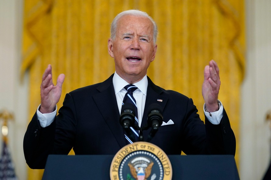 Tổng thống Mỹ Joe Biden phát biểu tại Nhà Trắng ngày 14/8/2021. (Ảnh: Washington Times)