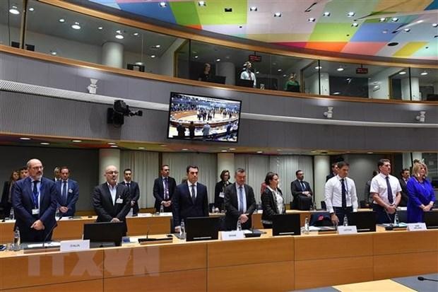 Các đại biểu dự Hội nghị Bộ trưởng Năng lượng EU tại Brussels, Bỉ, ngày 9/9/2022. (Ảnh: AFP/TTXVN) 