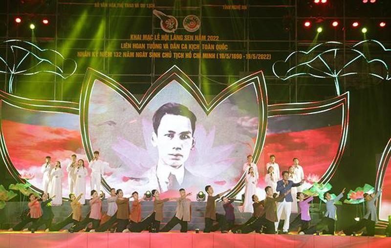 Khai mạc Liên hoan Tiếng hát Làng sen năm 2022 nhân kỷ niệm 132 năm Ngày sinh Chủ tịch Hồ Chí Minh