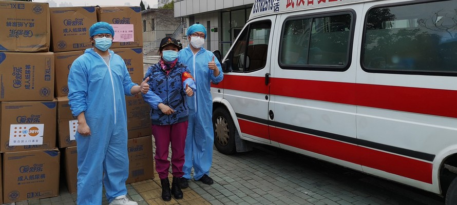 Quỹ Dân số Liên Hợp Quốc gửi tặng vật tư y tế cho người dân Vũ Hán. Ảnh: UN News