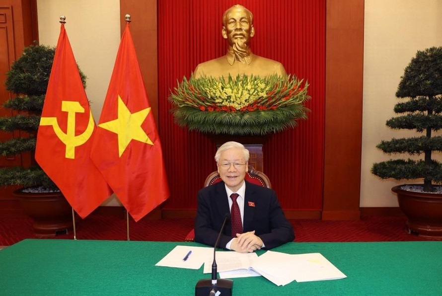 Tổng Bí thư Nguyễn Phú Trọng điện đàm với Bí thư thứ nhất Đảng Cộng sản Cuba