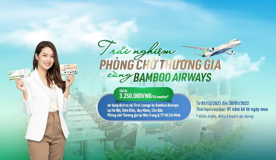 Bamboo Airways tung ưu đãi hấp dẫn cho khách trải nghiệm phòng chờ thương gia