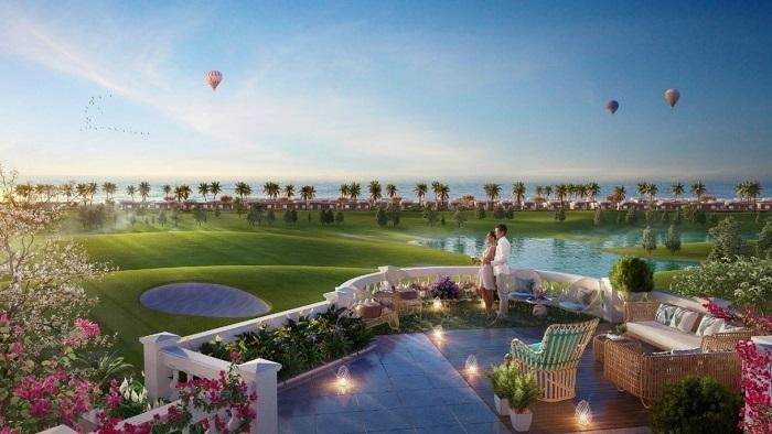 Tầm view “triệu đô” từ những căn biệt thự hướng biển, ban công sân golf.
