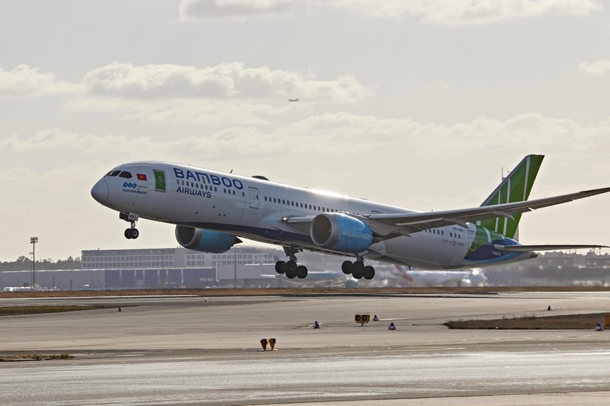Chuyến bay QH9066 của Bamboo Airways được khai thác trên dòng tàu thân rộng Boeing 787-9 Dreamliner