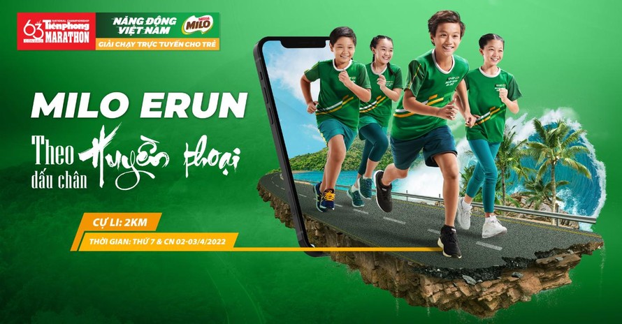 Giải chạy bộ trực tuyến MILO Erun được Nestlé MILO tổ chức song hành cùng Tiền Phong Marathon 2022 với chủ đề “Theo dấu chân huyền thoại”.