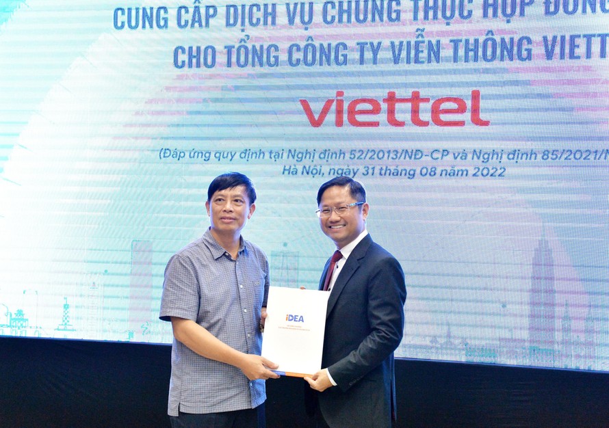 Viettel Telecom là 1 trong 5 doanh nghiệp đầu tiên đủ điều kiện cung cấp dịch vụ Chứng thực Hợp đồng điện tử 