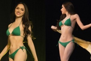  Hương Giang khoe thân hình nóng bỏng trong phần thi bikini tại 'Hoa hậu Chuyển giới’