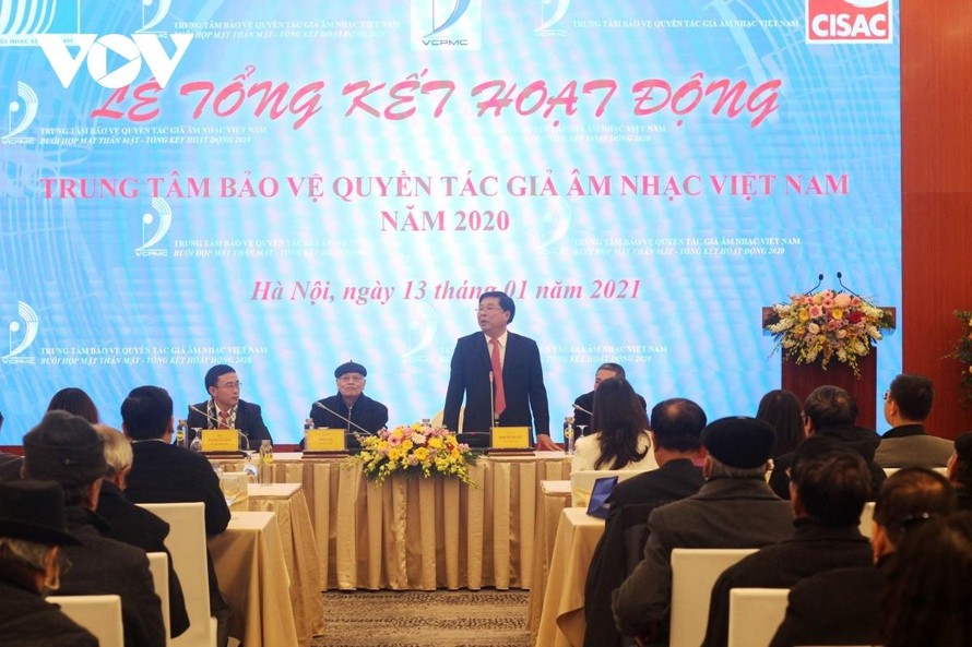 Họp báo tổng kết VCPMC tại Hà Nội.