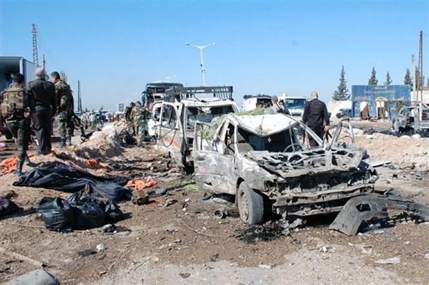 Hiện trường một vụ tấn công tại Hama, Syria. (Nguồn: AFP/TTXVN)