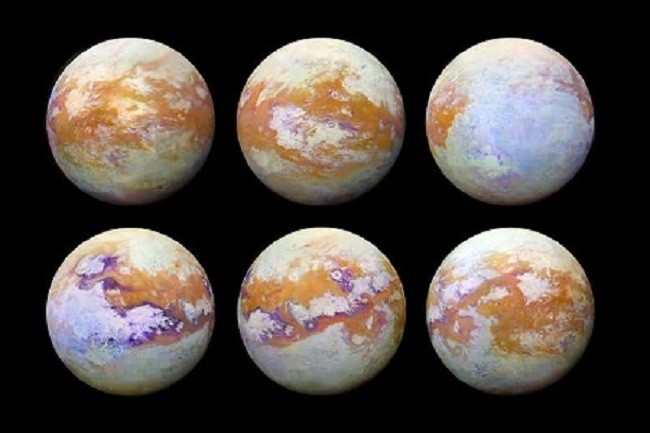 Vệ tinh Titan dưới các góc nhìn hồng ngoại - Ảnh: NASA