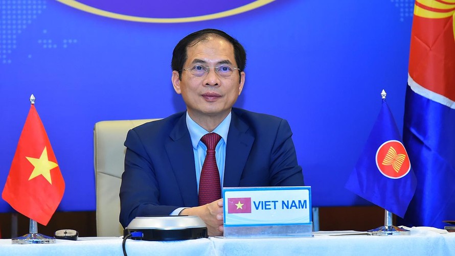 Bộ trưởng Bộ Ngoại giao Bùi Thanh Sơn dự và phát biểu tại Hội nghị - Ảnh: BNG