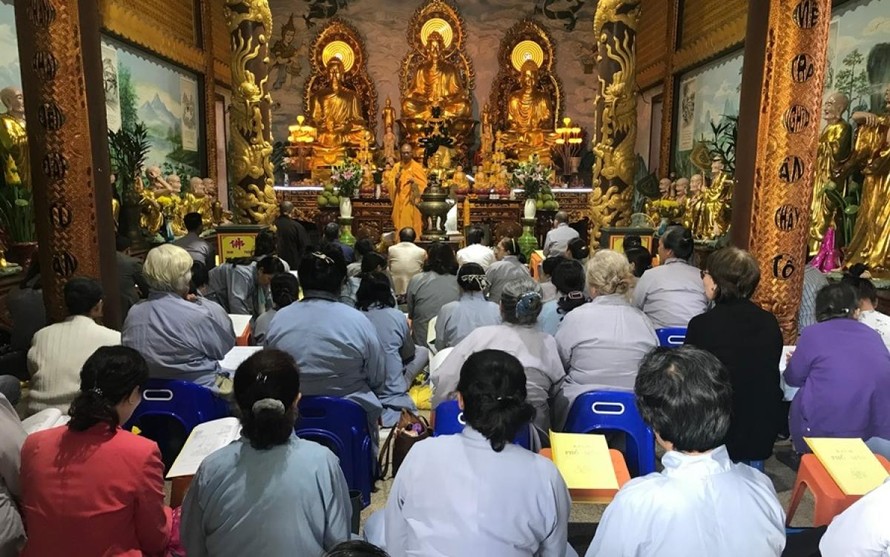 Chùa Phật Tích ở Lào tổ chức lễ cầu an cho kiều bào người Việt Nam