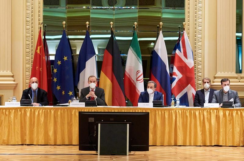 Đại diện EU và Iran tham dự các cuộc đàm phán ở Vienna, Áo hồi tháng 4/2021. 