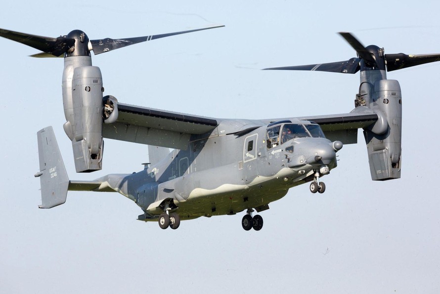 Máy bay vận tải Osprey của quân đội Mỹ. - Ảnh: AP
