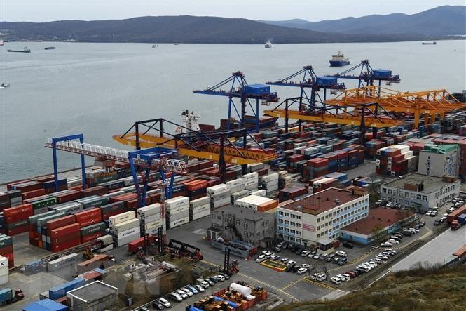Cảng hàng hóa Vladivostok ở vùng viễn Đông nước Nga. (Ảnh: AFP)