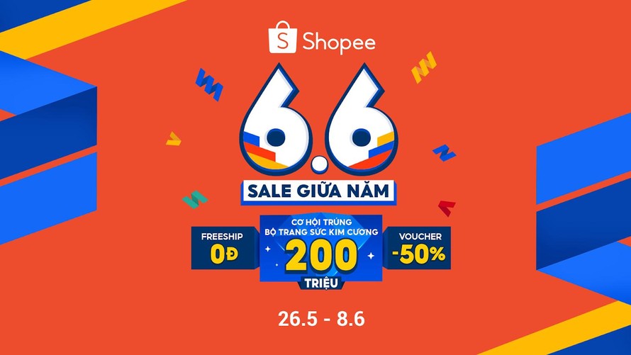 Shopee khởi động 6.6 Sale Giữa Năm với ưu đãi không kém ngày hội siêu sale nào