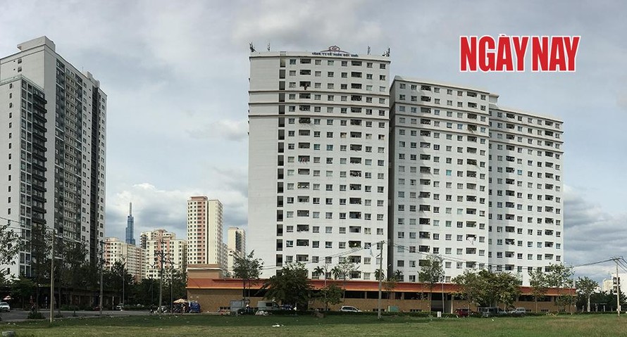 Khu tái định cư 38,4 ha Bình Khánh chỉ có vỏn vẹn 407 hộ dân sinh sống và tất cả đều ở khu chung cư do Công ty cổ phần Đức Khải làm chủ đầu tư.