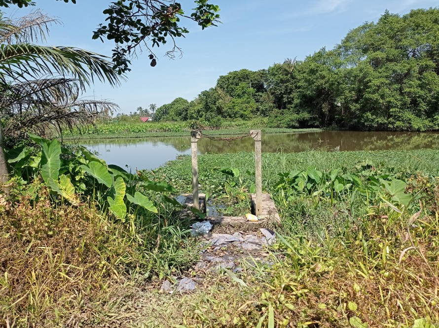 Một góc công trình đề án đê bao bờ hữu sông Sài Gòn. 