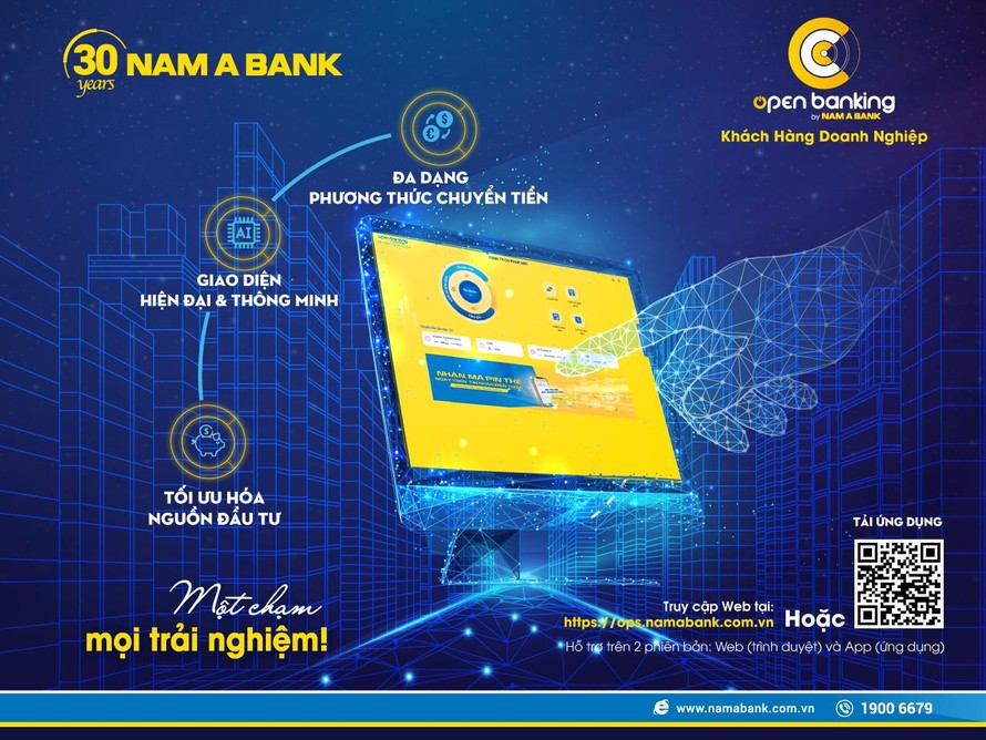 Nam Á Bank nâng tầm Open Banking 2.0 dành cho khách hàng doanh nghiệp