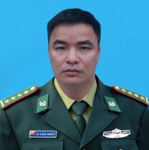 Đại uý Vi Văn Nhất vừa được thăng quân hàm Thiếu tá.