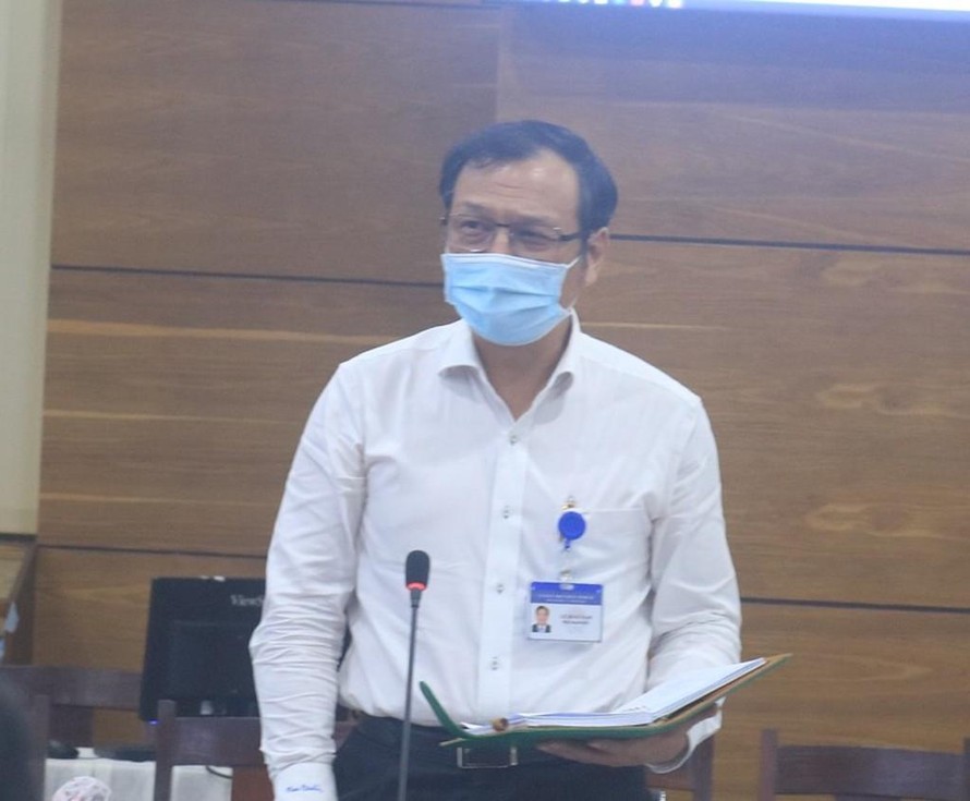 Ông Lê Hoài Nam, PGĐ Sở GD&ĐT TP.HCM phát biểu tại buổi làm việc. 