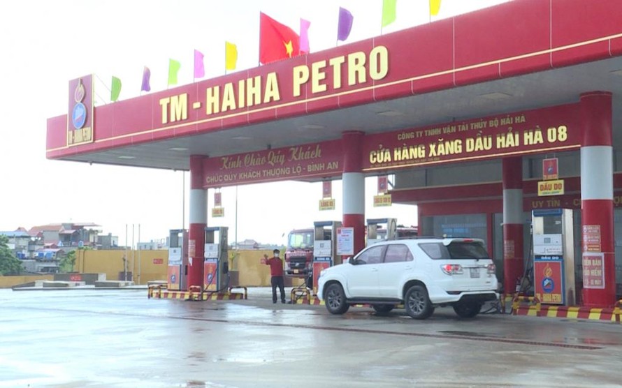 Một cửa hàng bán lẻ xăng dầu của Công ty TNHH vận tải thủy bộ Hải Hà tại tỉnh Thái Bình.
