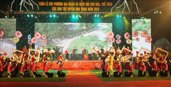 Buổi khai mạc tuần lễ Cúc Phương đại ngàn tại Nho Quan, Ninh Bình. Ảnh: TTXVN.