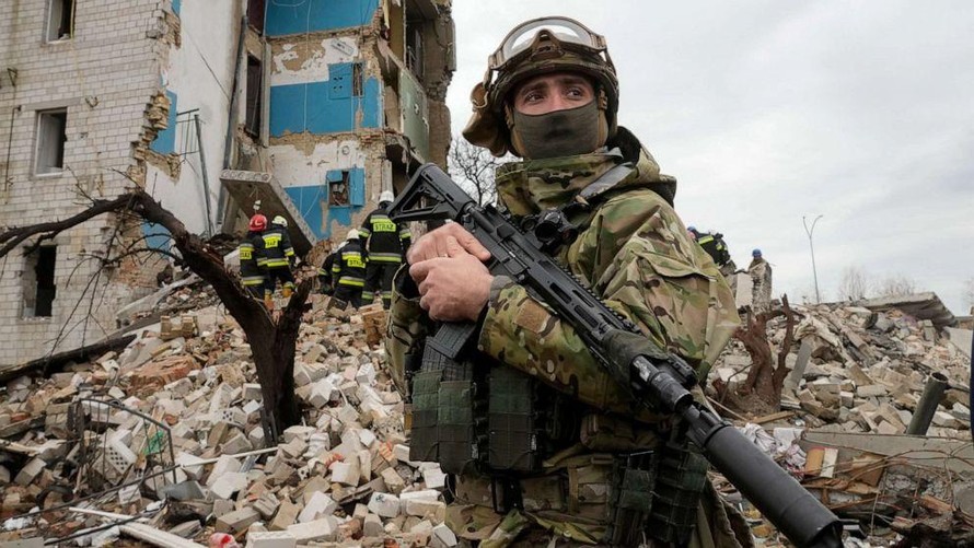 Lính Ukraine trong một trận giao tranh. Ảnh: ABC News