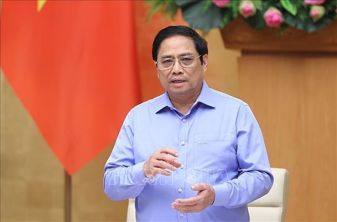 Thủ tướng Phạm Minh Chính kết luận Phiên họp Chính phủ sáng 6/9. Ảnh: TTXVN