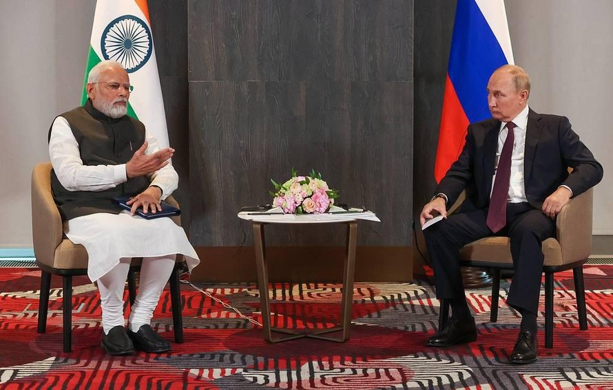 Thủ tướng Ấn Độ Narendra Modi và Tổng thống Nga Vladimir Putin. Ảnh: TASS