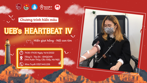 Chương trình hiến máu 'UEB's Heartbeat' lần thứ 4: Hiến giọt hồng - Nối con tim