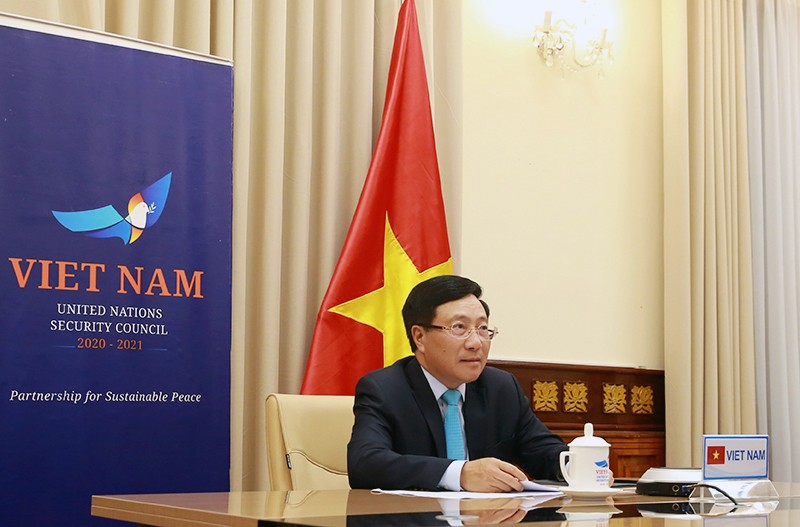 Phó Thủ tướng, Bộ trưởng Ngoại giao Phạm Bình Minh khẳng định, Việt Nam sẽ luôn sẵn sàng đóng góp tích cực vào tiến trình hợp tác nhằm thúc đẩy quan hệ ASEAN và AU. - Ảnh: VGP/Hải Minh