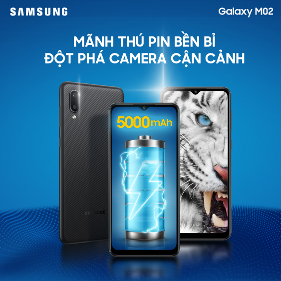 Samsung chính thức ra mắt Galaxy M02: Pin bền bỉ, đột phá camera Macro cho trải nghiệm vượt trội