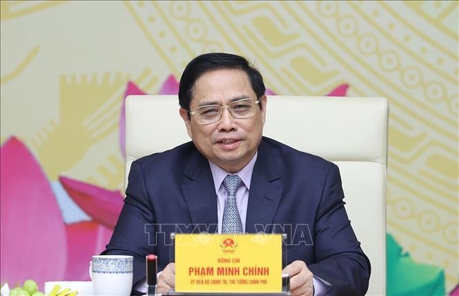 Thủ tướng Phạm Minh Chính phát biểu động viên các nhà giáo. Ảnh: Dương Giang/TTXVN